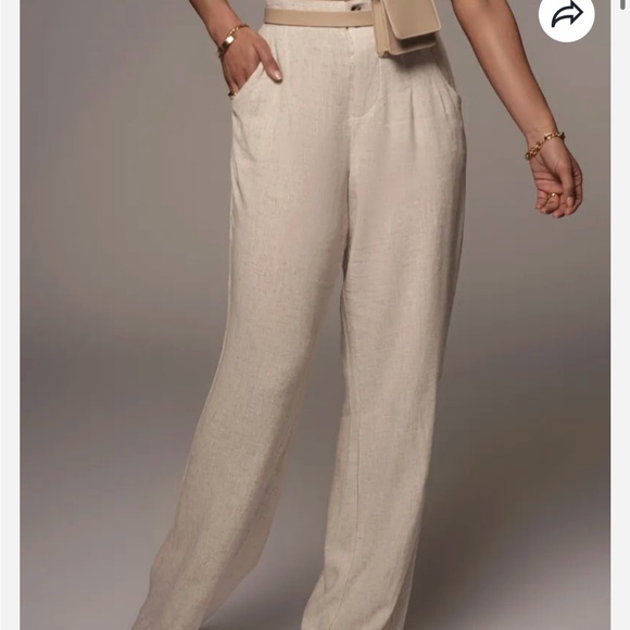 NWOT JLUXLABEL Sand Thea Linen Pants, size Small - Picture 2 of 6